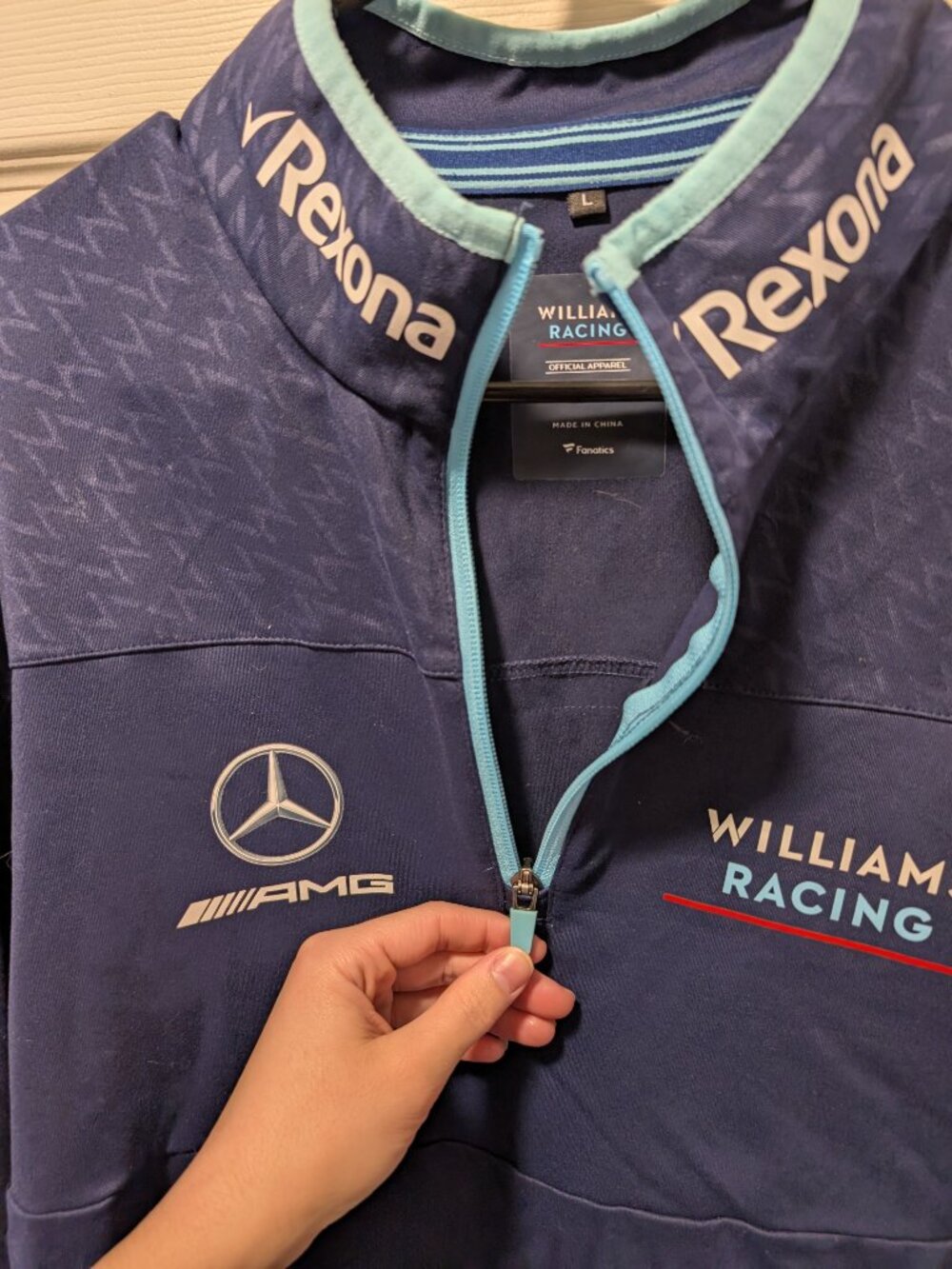 Men's Large Formula One F1 Williams Racing Quarter Zip - Picture 7 of 11